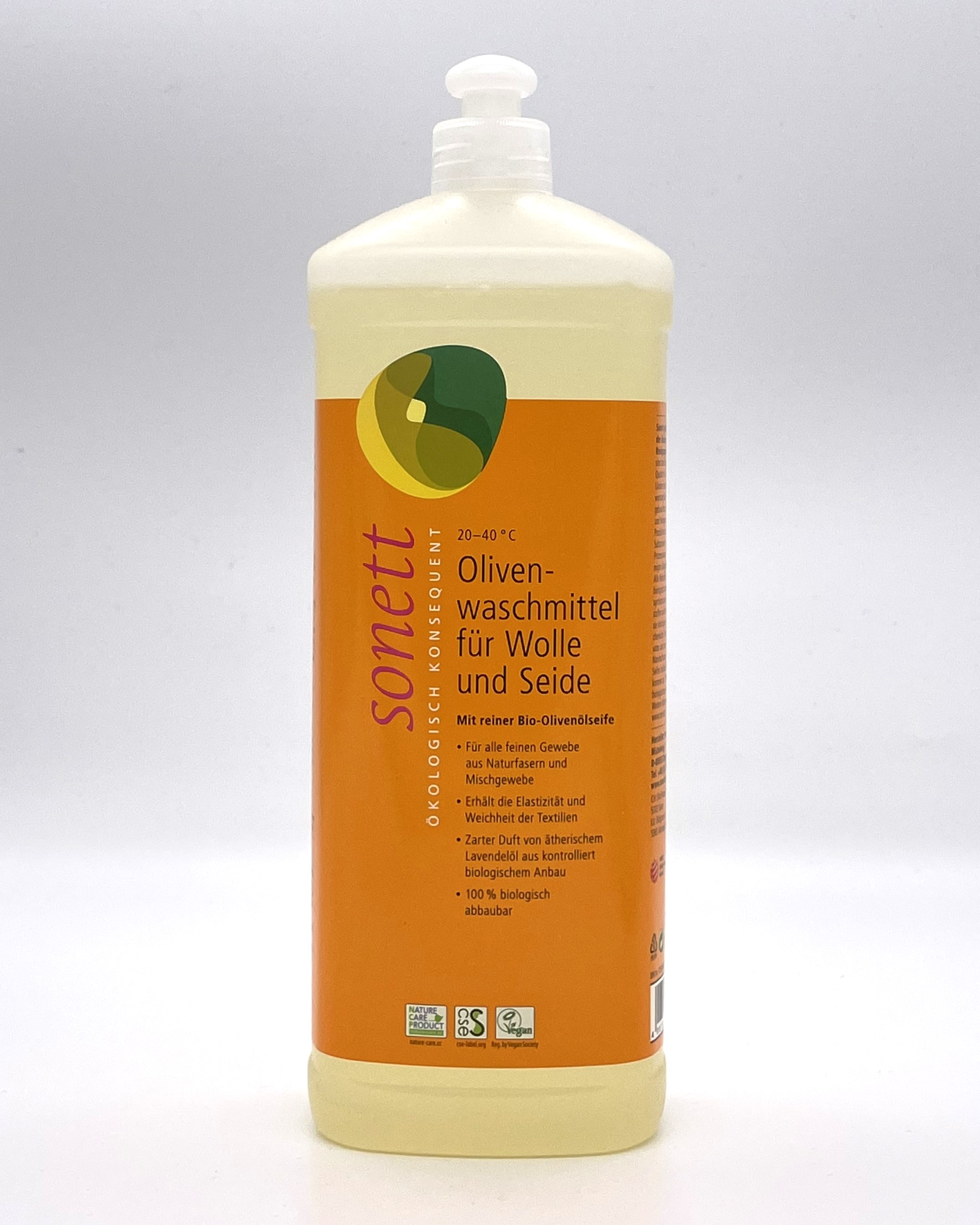 Sonett Olivenwaschmittel für Wolle und Seide 1l